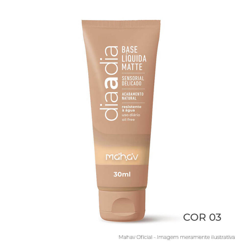 Base Líquida Matte Cor 03 Dia a Dia Mahav