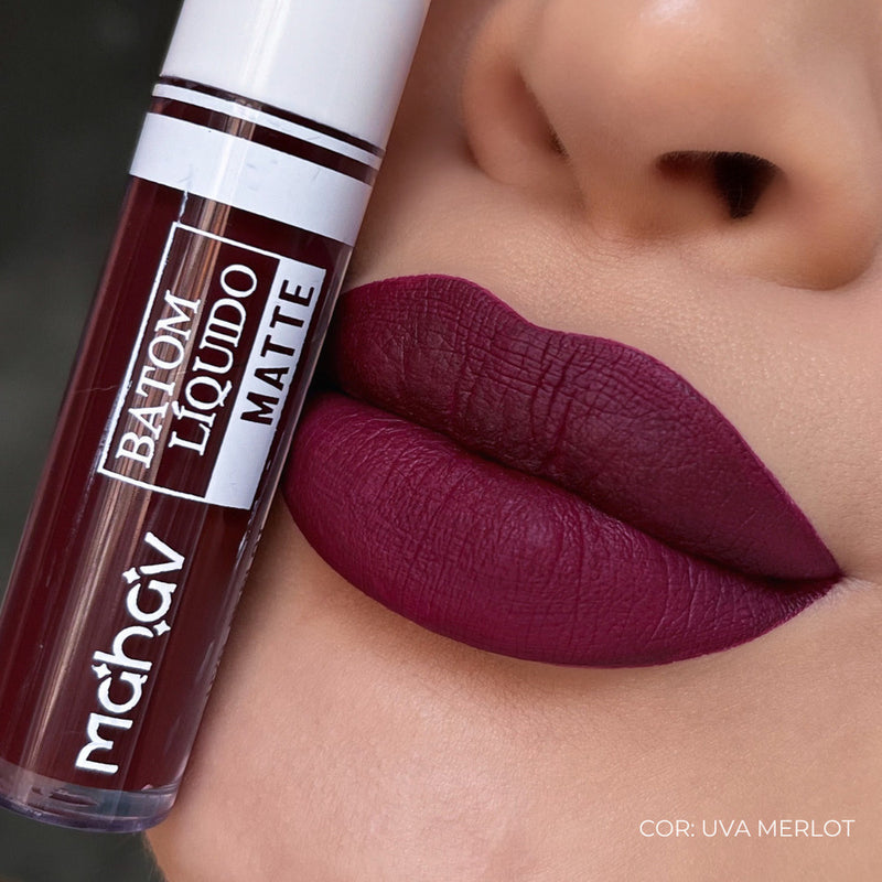 Batom Líquido Matte Uva Merlot Mahav
