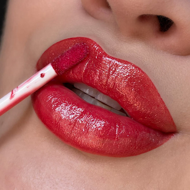 Gloss Shine Up Cherry Efeito Cintilante Mahav